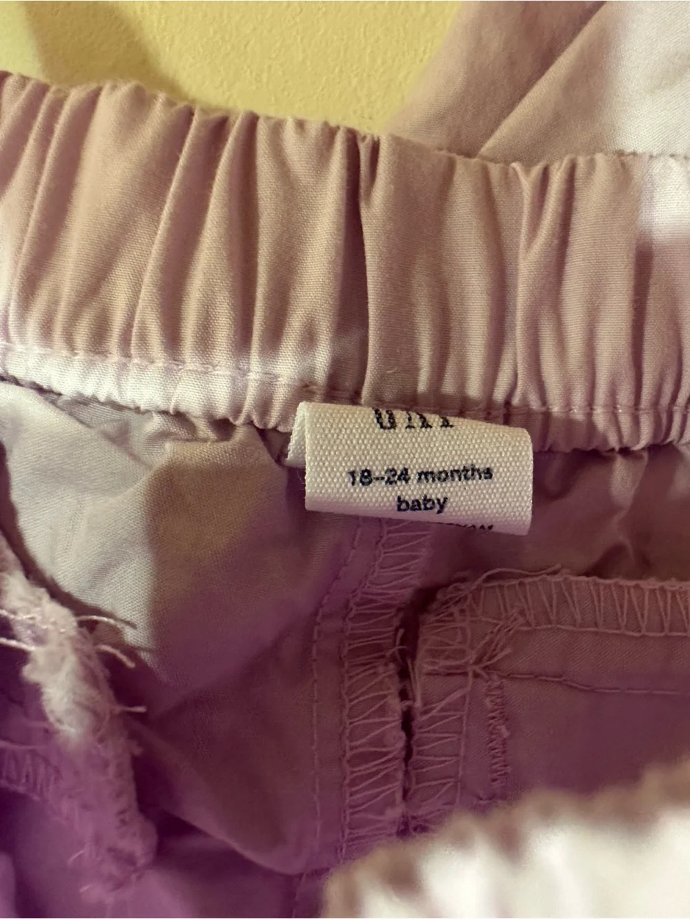 Kids Elastic Waist Lavender Cargo Pants 18-42 Months